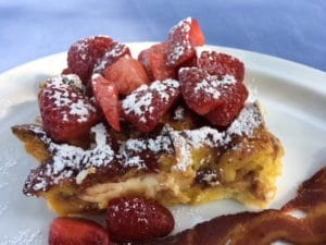 strawberries and cream french toast squares