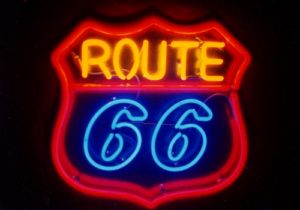 Route 66 neon sign