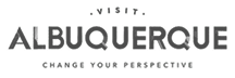 The Visit Albuquerque logo reads "VISIT ALBUQUERQUE" with the tagline "CHANGE YOUR PERSPECTIVE."