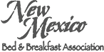 The logo for the New Mexico Bed & Breakfast Association in dark gray lettering on a white background.