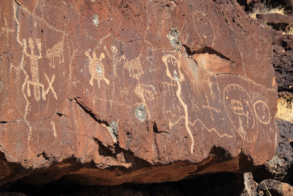 Petroglyphs found at Petroglyph National Monument in Albuquerque