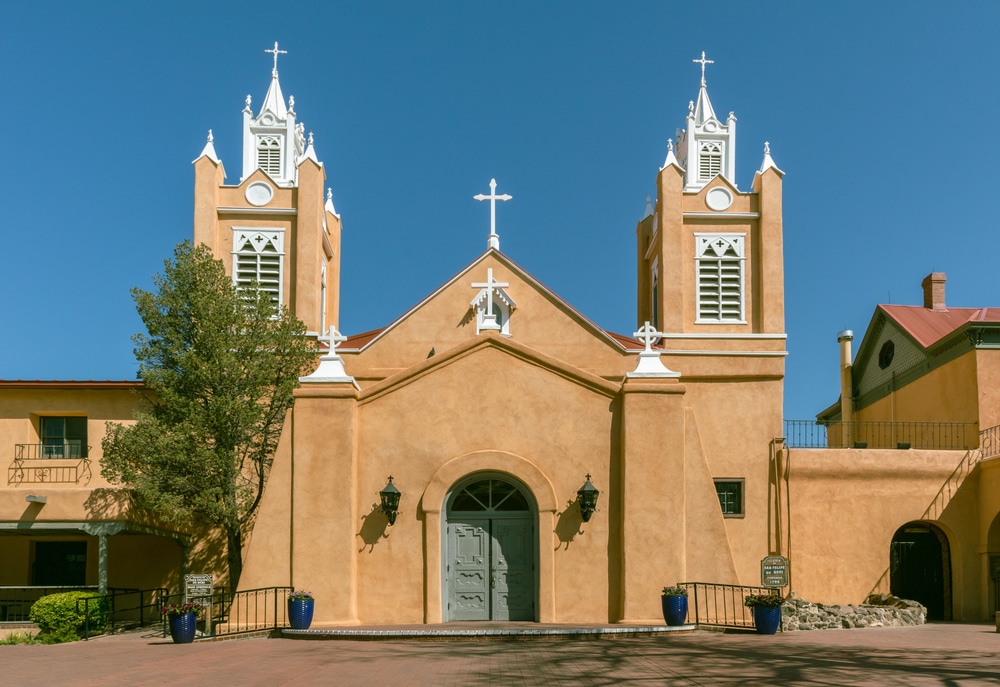 Visiting the San Felipe de Neri Church in Old Town is one of the best things to do in Albuquerque