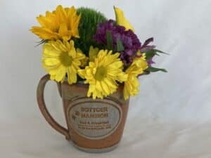 mug with flowers
