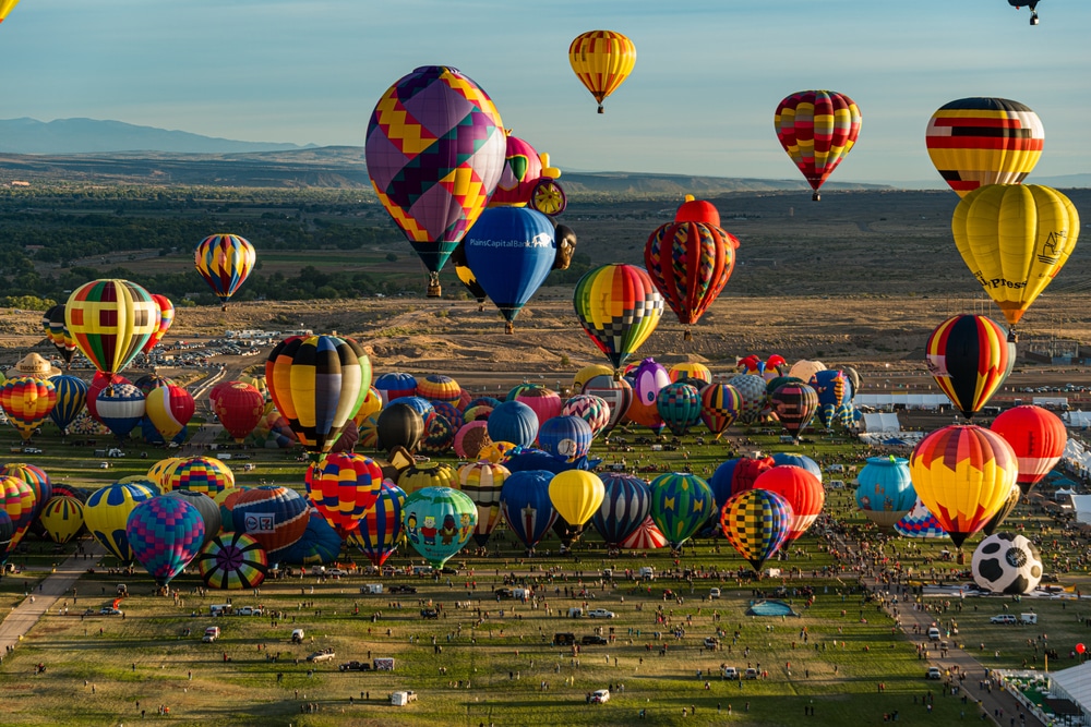 Hot air balloon rides in Albuquerque at the annual Albuquerque Balloon Fiesta