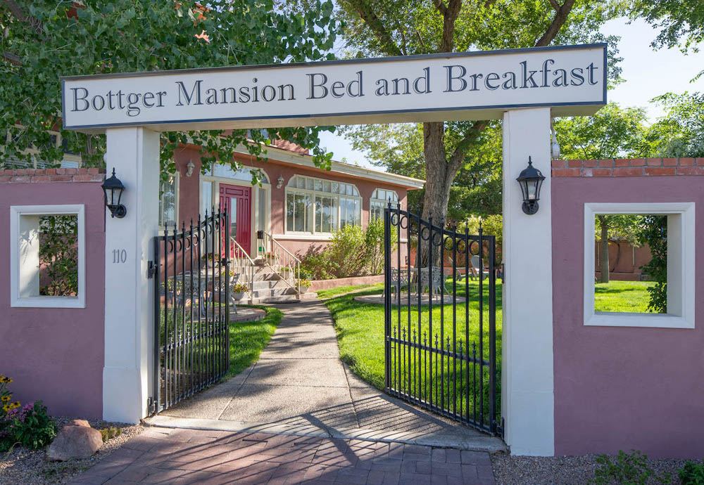 The exterior gates to our Bed and Breakfast in Albuquerque, rated as one of the best places to stay in Old Town Albuquerque