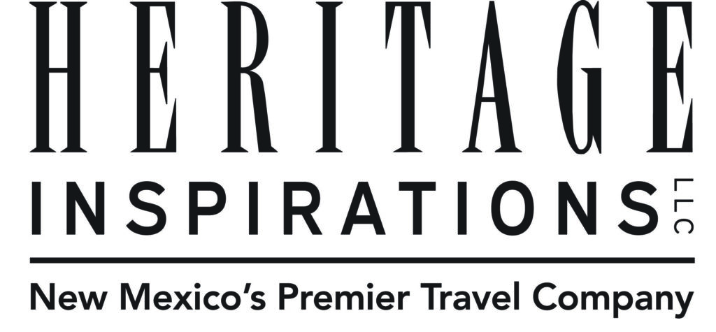 The Heritage Inspirations logo, "New Mexico’s Premier Travel Company," in black text on a white background.