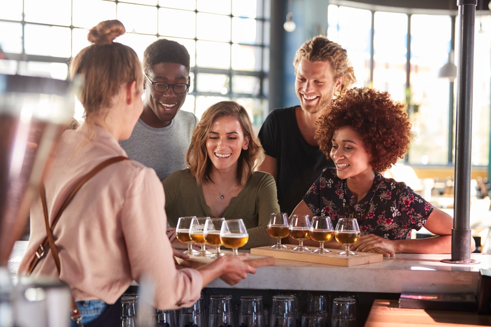 Friends enjoying craft brews at one of the best Albuquerque breweries